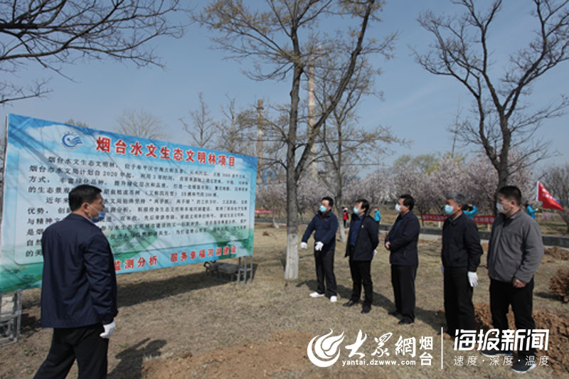 烟台市水文局建设水文生态林共植绿色文明树